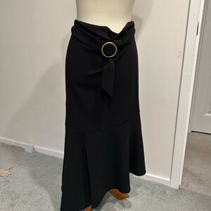 Asymmetrical black skirt